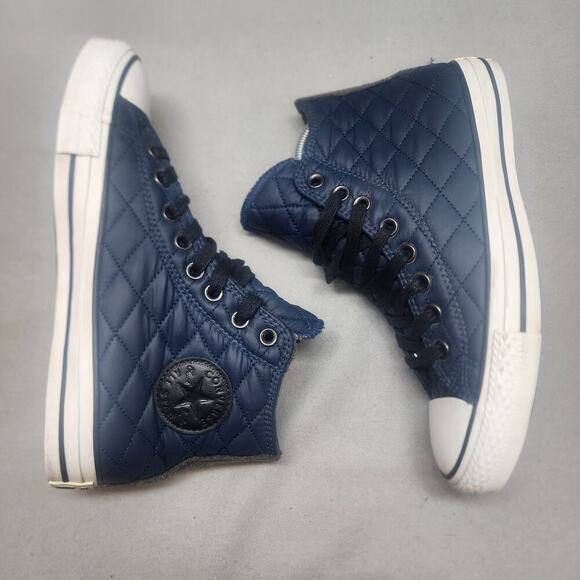 Converse All Star Chuck Taylor Blue Quilted Lined Unisex Women's 9 Men's 7 - Picture 4 of 8